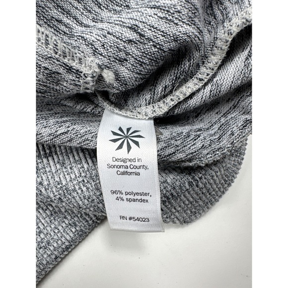 Athleta Women Gray Space Dye Cowl Neck Tunic Sweatshirt Zip Pockets XXS RN54023 - Picture 9 of 12
